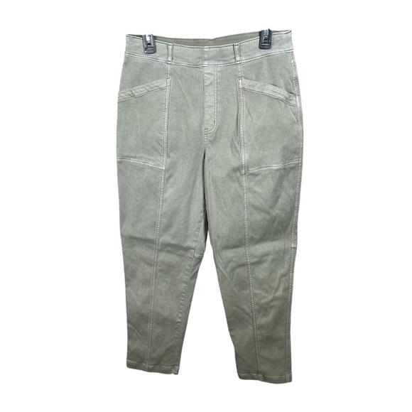 SPANX Stretch Twill Straight Leg Pants Olive Oil Color - Picture 1 of 10